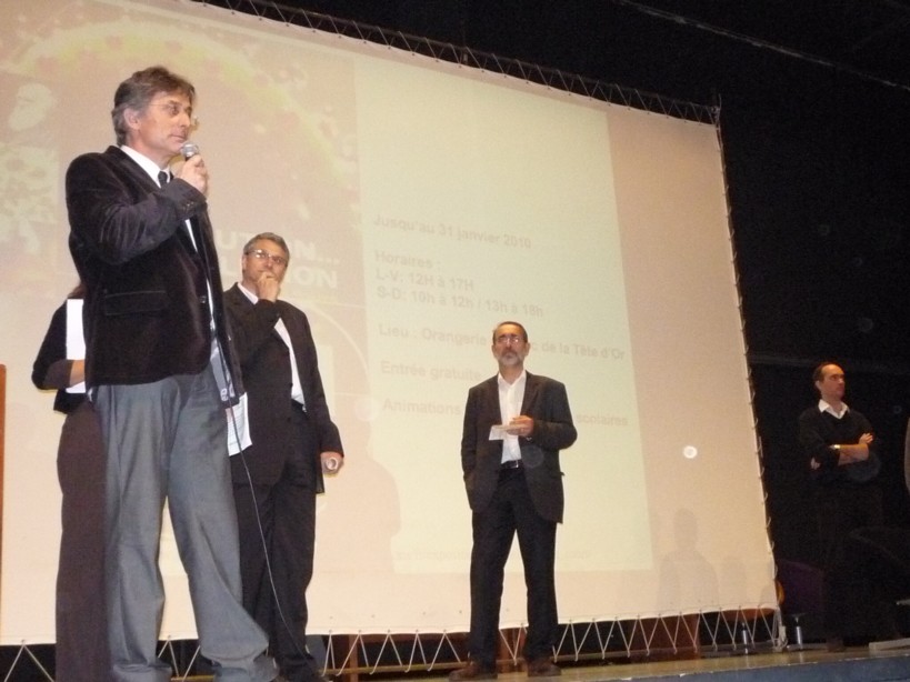 M. Simon, IPR et M Fayard, directeur du Muséum de Grenoble