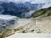 Glacier du Tour et sa moraine latérale depuis le refuge Albert 1er