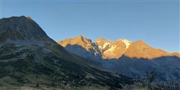 la meije depuis le site du jardin Alpin du Lautaret