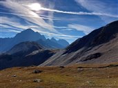 Le grand galibier depuis la prairie d'étude Aravo (2650 m)