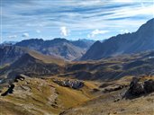 vue vers le nord depuis le site ARAVO : le gypse du Galibier
