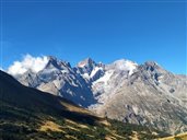 la meije depuis le site du jardin Alpin du Lautaret